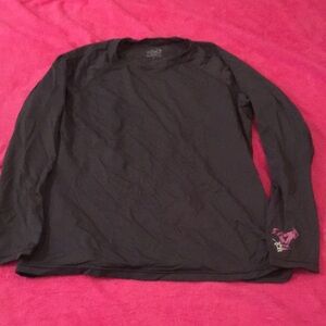 Elegant Black Long Sleeve Swim Rash Gaurd